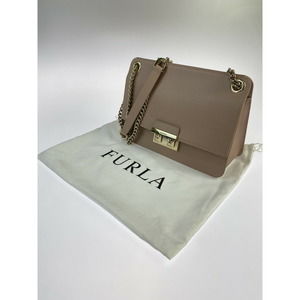 Furla Bella Small Leather Crossover Bag Shoulder Handbag Pink